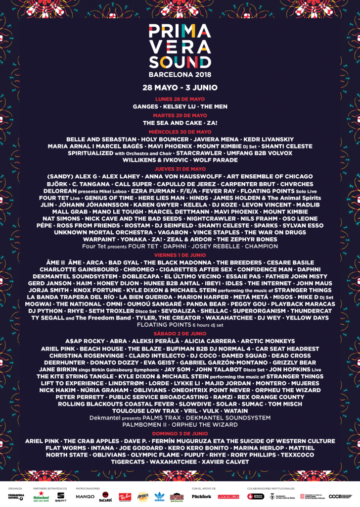 Lineup del Primavera Sound 2018