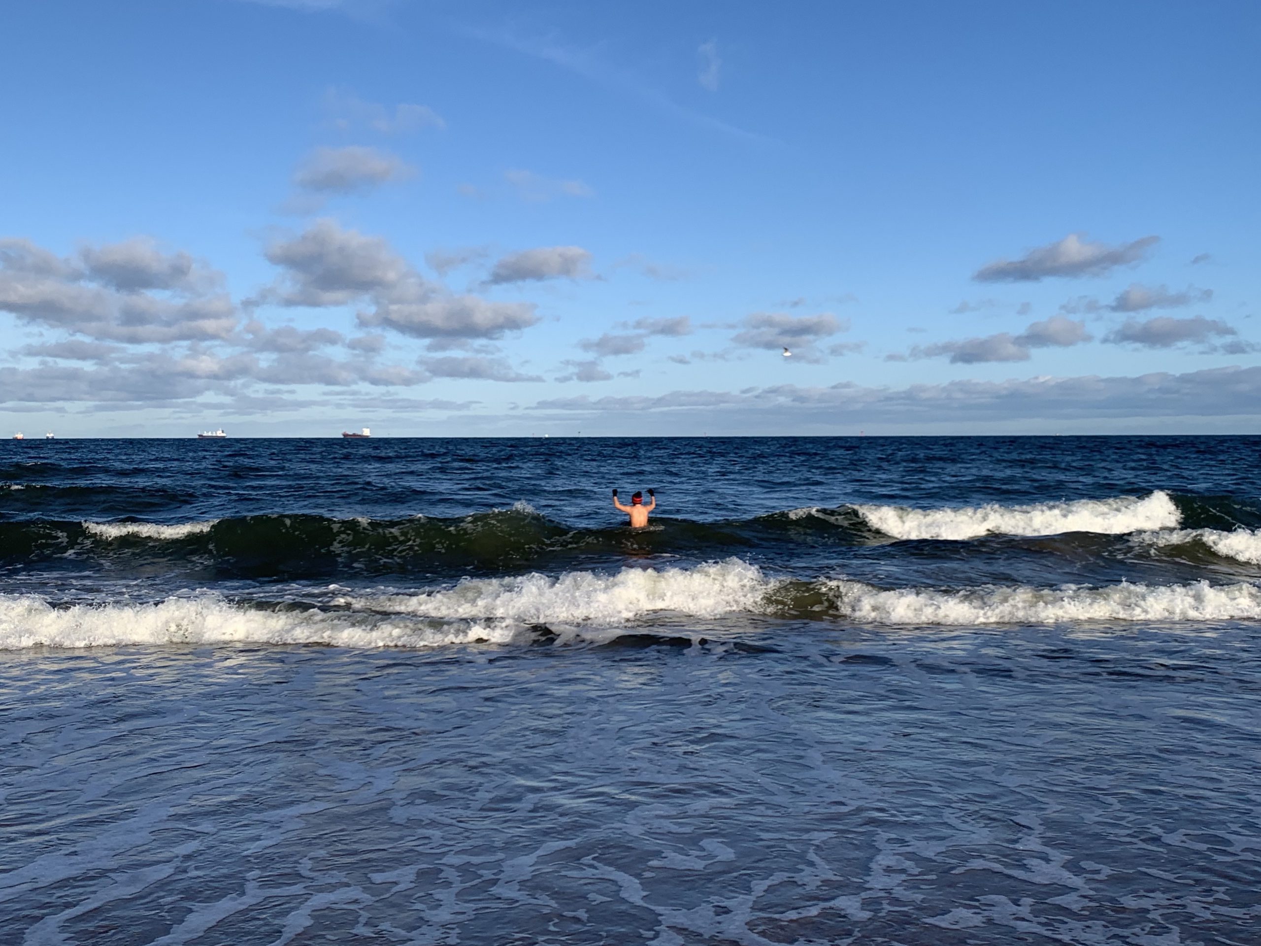 danzica polonia mare bagno inverno